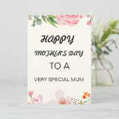 Carte de fête des mères (Debout devant)