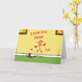 Carte de fête des mères (Fleur jaune)