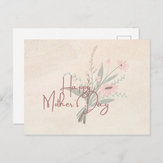 Carte de fête des mères (Devant / Derrière)