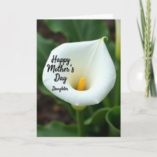 Carte de fête des mères à fleur d'arum