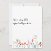 Carte de fête des mères à fleurs aquarelle botaniq (Devant)