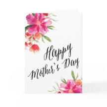 Carte de fête des mères à fleurs vives