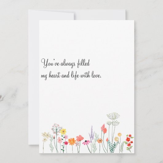 Carte de fête des mères à l'aquarelle botanique de (Devant)