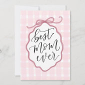 Carte de fête des mères à l'arche aquarelle rose (Devant)