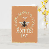 Carte de Fête des Mères Abeille (Fleur jaune)