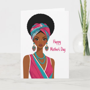 Carte de fête des mères afro-américaine