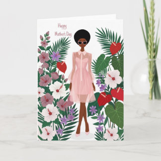 Carte de fête des mères afro-américaine