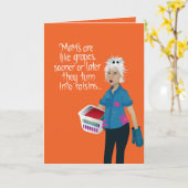 Carte de fête des mères amusante (Fleur jaune)