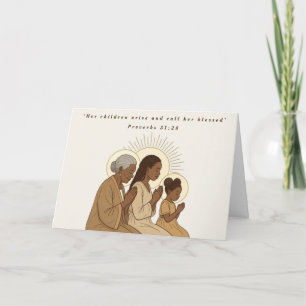 Carte de fête des mères : Appelez-la bienheureuse