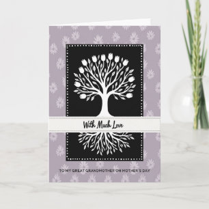 Carte de fête des mères Arbre blanc aimant