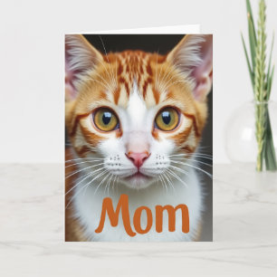 Carte de fête des mères au chat roux