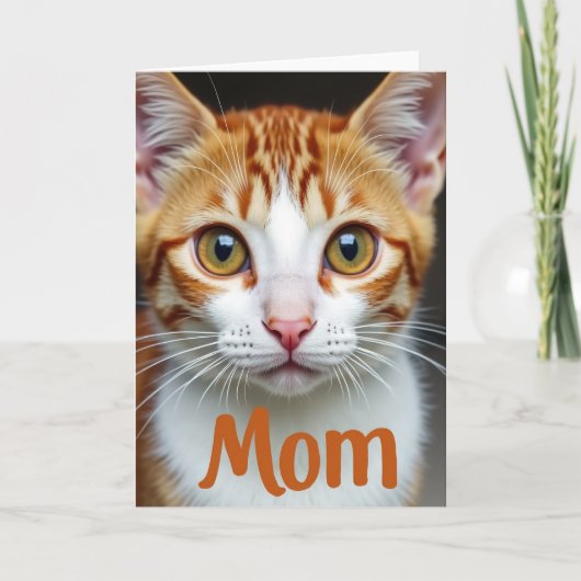 Carte de fête des mères au chat roux (Devant)