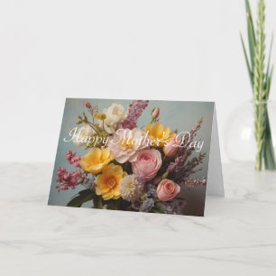 Carte de fête des mères aux belles fleurs