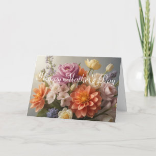Carte de fête des mères aux belles fleurs
