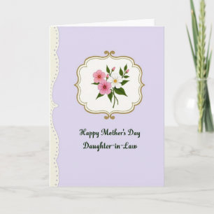 Carte de Fête des Mères aux Fleurs Pastel