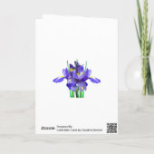 Carte de fête des mères aux iris violets (Dos)