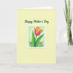 Carte de Fête des Mères aux Tulipes Florales