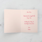 Carte de fête des mères avec Bouquet de fleurs (Intérieur)