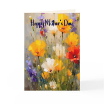 Carte de fête des mères avec des fleurs