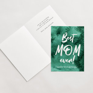 carte de fête des mères avec éclaboussure d'aquare