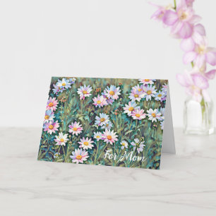 Carte de Fête des Mères avec fleurs de marguerite