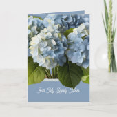 Carte de Fête des Mères avec Fleurs d'Hydrangea Bl (Devant)