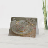 Carte de fête des mères avec l'art d'une tasse de  (Devant)