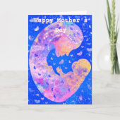 Carte de fête des mères avec mère et bébé - Amour (Devant)