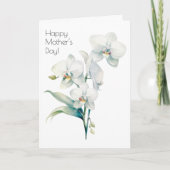 Carte de Fête des Mères avec Orchidée (Devant)