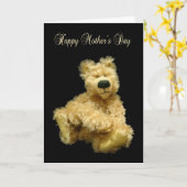 Carte de fête des mères avec ours en peluche Mohai (Fleur jaune)