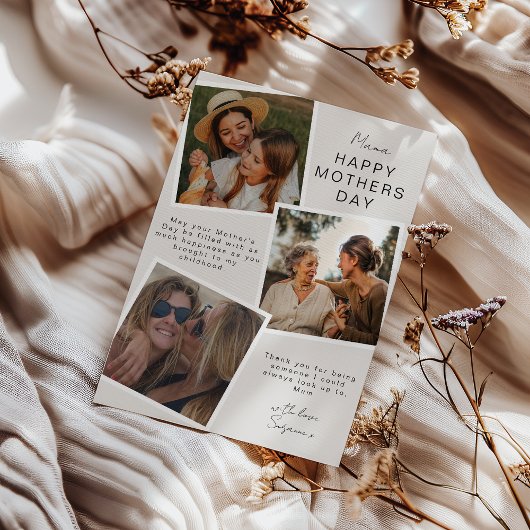 Carte de fête des mères avec photo