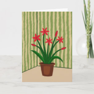 Carte de Fête des Mères avec Plante Florale