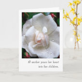 Carte de fête des mères avec Rose blanche (Fleur jaune)