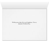 Carte de fête des mères avec Roses de pêche (Intérieur Horizontal (Bas))