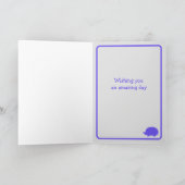 Carte de fête des mères avec un hérisson et des câ (Intérieur)