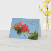 Carte de Fête des Mères avec une Fleur Royale de P (Fleur jaune)