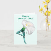 Carte de fête des mères Ballerina Calla Lily (Fleur jaune)