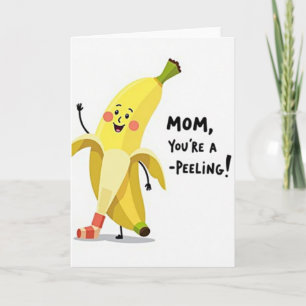 Carte de fête des mères banane douce