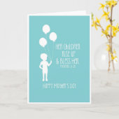 Carte de fête des mères Bible Verse Boy Silhouette (Fleur jaune)