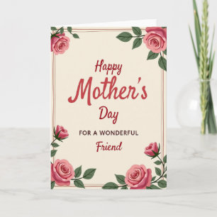 Carte de Fête des Mères Bouquet de Roses