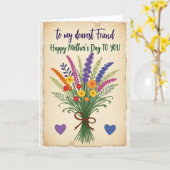 Carte de fête des mères Bouquet rustique (Fleur jaune)