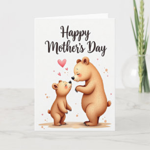 Carte de fête des mères Câlin d'ours