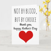 Carte de fête des mères - Carte de maman adoptive (Fleur jaune)