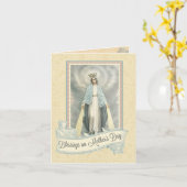 Carte de fête des mères catholiques (Fleur jaune)