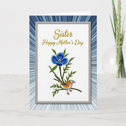 Carte de Fête des Mères Cerulean Bloom (Devant)