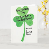 Carte de fête des mères chanceuse (Fleur jaune)