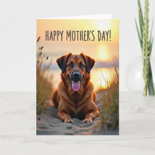 Carte de Fête des Mères Chien Sourire