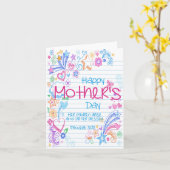 Carte de fête des mères Citation de verset bibliqu (Fleur jaune)