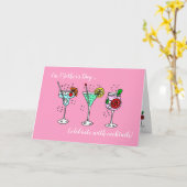 Carte de fête des mères cocktails (Fleur jaune)