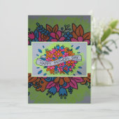 Carte de fête des mères colorée (Debout devant)